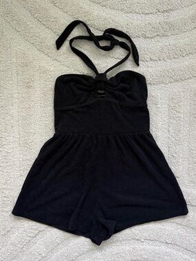wild fable Black Halter One-Piece Romper